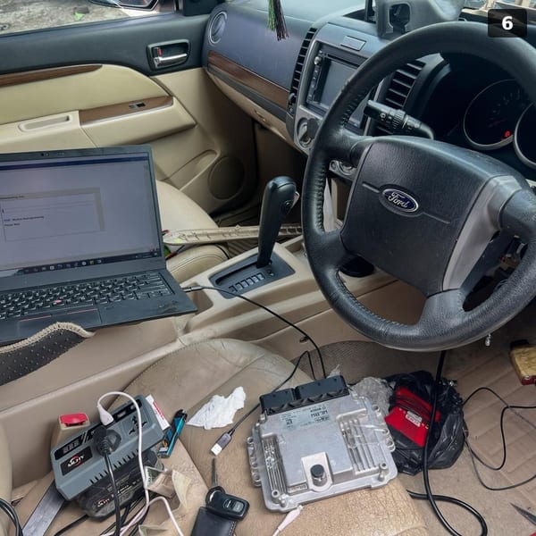 Diagnosa Ford pakai FDRS laptop — scan sistem elektronik